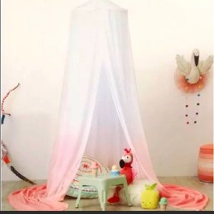 Pillowfort canopy pink and white dip dye